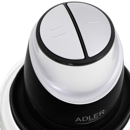 Adler AD 4082 Hakmolen 1,2 Liter 550W – Elektrische Groentehakker met Glazen Kom – 4 RVS Messen