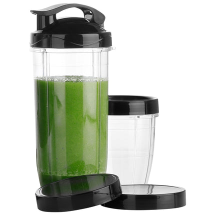 Blender 1200W met 4 Bekers – Smoothie Blender To Go – Smoothie Maker – IJscrusher – Zwart
