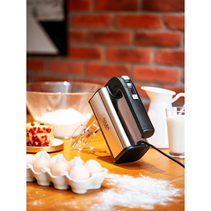 Adler AD 4225 Handmixer – Elektrische Mixer 800W – 5 Snelheden & Turbo – Met Gardes en Deeghaken