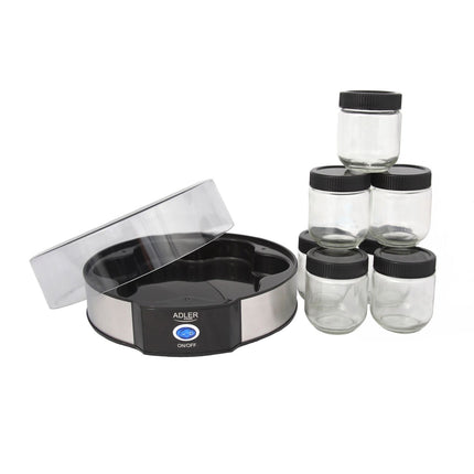 Adler AD 4476 Yoghurtmaker – Yoghurtmachine met 7 Glazen Potjes van 200 ml – 1,4 Liter