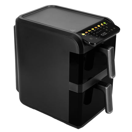 Dubbele Airfryer XXL 10 Liter met 2 Lades – 4L + 6L – 2700W – Kijkvenster – Zwart