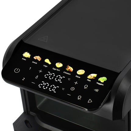 Dubbele Airfryer XXL 10 Liter met 2 Lades – 4L + 6L – 2700W – Kijkvenster – Zwart
