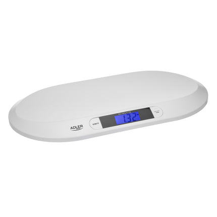 Adler AD 8139 Babyweegschaal – Digitale Weegschaal Baby tot 20 kg – Nauwkeurig per 10 g – HOLD & Tarra
