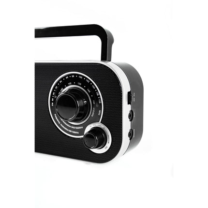 Camry CR 1140B Draagbare Radio – AM FM Radio op Batterijen & Netstroom – Analoge Radio met Hoofdtelefoonaansluiting – Zwart