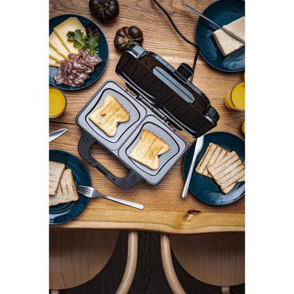 Camry CR 3054 Tosti Apparaat XL – Tosti IJzer voor 2 Grote Tosti's – 1300W – Antiaanbaklaag
