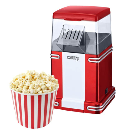 Popcornmachine 1200W – Hetelucht Popcornmaker Zonder Olie – Zwart/Rood