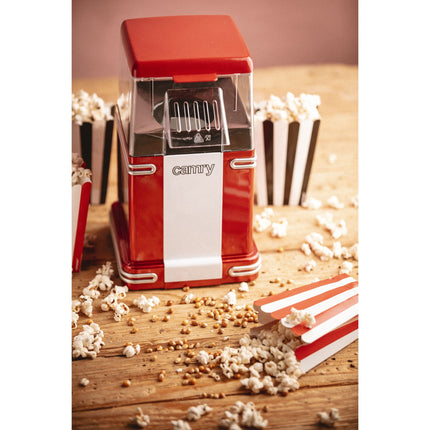 Popcornmachine 1200W – Hetelucht Popcornmaker Zonder Olie – Zwart/Rood