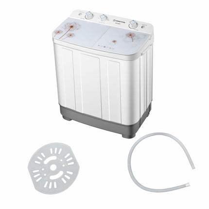 2de kansje Manta WH367 XL wasmachine met dubbele trommel - 6,5Kg was en 3,5Kg centrifuge capaciteit - perfect voor bij de caravan of in studio's