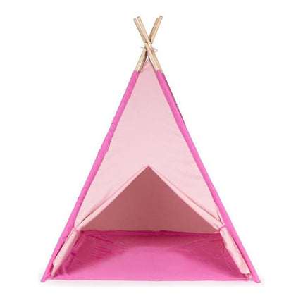 Ecotoys tipi tent voor kinderen - Wigwam speeltent 120x120x150cm roze