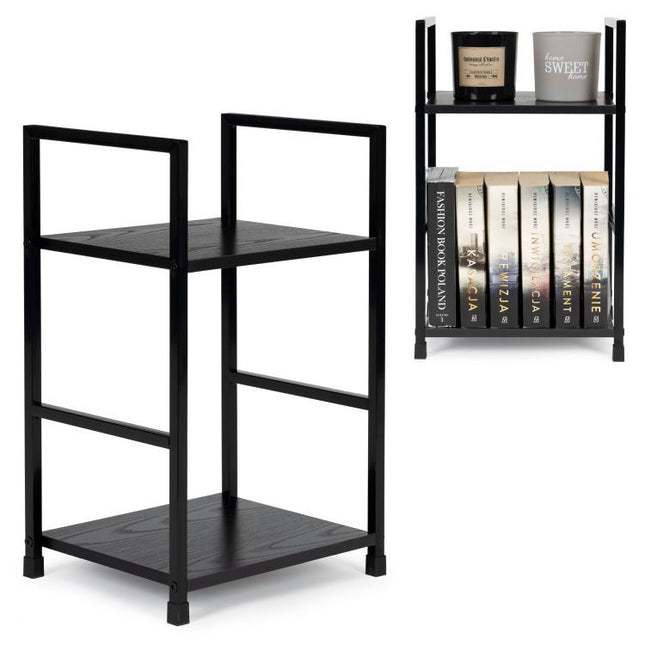 Modern Home industriële loft stijl boekenkast met 2 planken - 48,5 x 29 x 23,5 cm -  Bruin