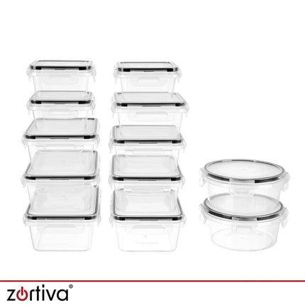 Vershoudbakjes Set 12 Stuks – Meal Prep Bakjes met Deksel – 350 ml tot 1 Liter