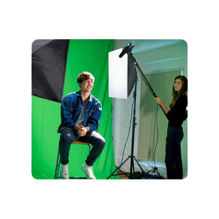Softbox Studiolamp Set van 2 - Fotografie Lampen met Statief - In Hoogte Verstelbaar - 48 x 67 cm - Zwart