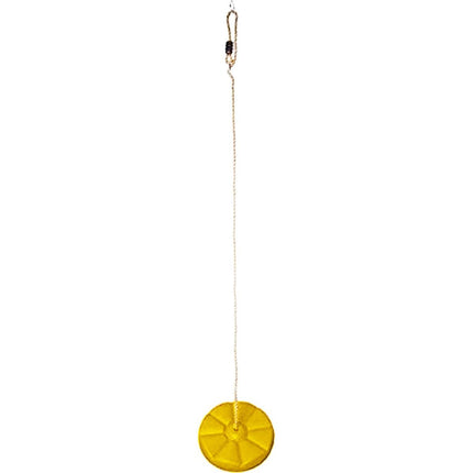 Schotelschommel voor kinderen max 75 kg belasting geel - Ronde schommel - Makkelijk op te hangen - Touwlengte 110 t/m 190cm