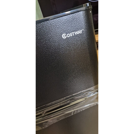 2de kansje Costway Mini Koelkast Met Apart Vriesvak 90L Zwart - Tafelmodel Compacte Koelkast - Koelvriescombinatie - 48,5 x 49,5 x 86 cm