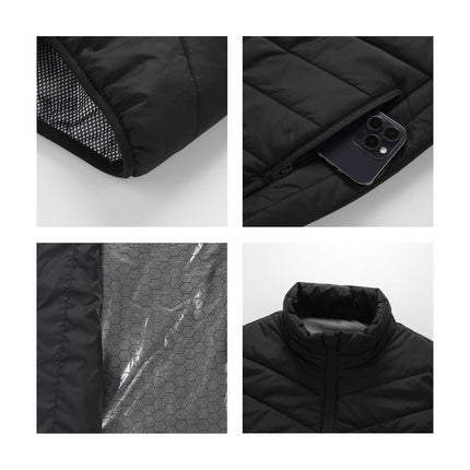 Manta Verwarmd Vest Met 4 Verwarmingszones Maat XXL - Elektrisch Vest Zwart Wintersport Outdoor - 35-60°C - MKG01