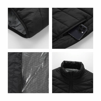 Manta Verwarmd Vest Met 4 Verwarmingszones Maat L - Elektrisch Vest Zwart Wintersport Outdoor - 35-60°C - MKG01