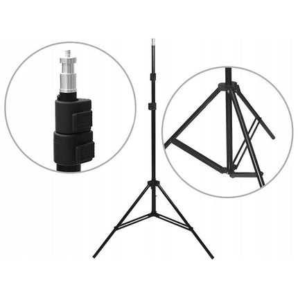 Softbox Studiolamp Set van 2 - Fotografie Lampen met Statief - In Hoogte Verstelbaar - 48 x 67 cm - Zwart