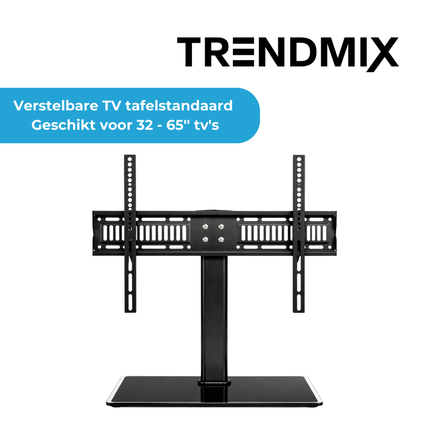 Trendmix Universele TV Standaard 32 Tot 65 Inch - Statief XL - Televisie Voet - Max 55 Kg - Geschikt Voor Grote En Zware LED LCD TV´s- Zwart