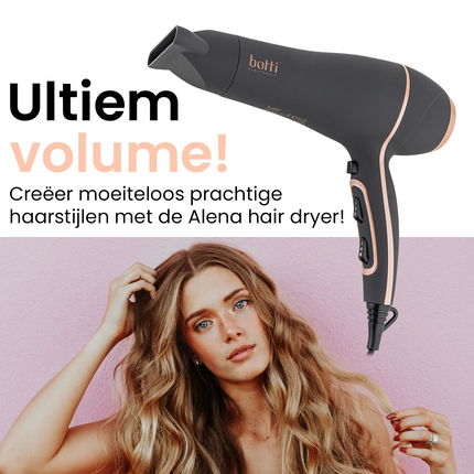 Botti smooth & silk Almond Alena ionische föhn met cool shot functie en 3 temperatuurstanden