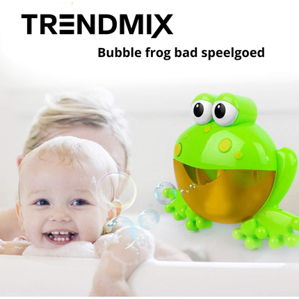 Trendmix Bubble Froggie Bad Speelgoed – Muzikale Kikker met Zeepbellen en 12 Liedjes – Schuimgenerator Bad Speeltje Baby & Peuter – Groen/Geel