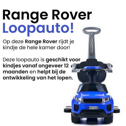 3 in 1 sportauto loopauto met 5 geluiden op het stuur belastbaar tot 27 kg blauw