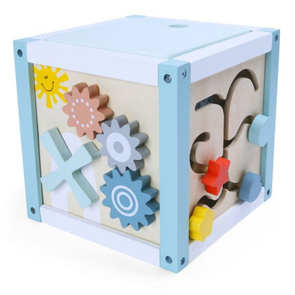 Ecotoys houten activiteiten kubus sorteerder - Educatief speelgoed voor handvaardigheid ontwikkeling - Geschikt vanaf 18 maanden