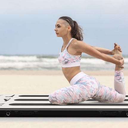 Trendmix Opblaasbare Airtrack Gymnastiekmat 3 Meter - Turnmat Inclusief Elektrische Pomp En Opbergtas - Yoga Sportmat - 10cm Dikte