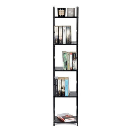 Modern Home industriële loft stijl boekenkast met 5 planken - 144,5 x 23,5 x 29 cm -  Bruin