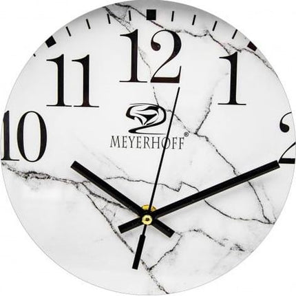 Wandklok 30 cm – Stille Analoge Klok met Quartz Uurwerk – Marmerlook