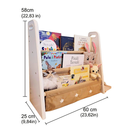 LoveGifts Handgemaakte Montessori Boekenkast Kinderkamer - Speelgoed Opbergrek - 60 x 25 x 58 cm Roze