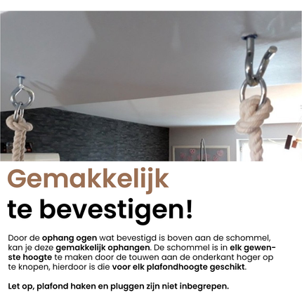 Luxe houten 3 in 1 beige bruine meegroei baby schommel en Kinder schommel – Baby swing – Schommel die meegroeit met je kindje - Schommelstoel - Schommels - Handgemaakt