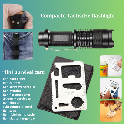 Trendmix Survival Kit 32-in-1 – Waterdicht Overlevingspakket – Outdoor Noodpakket – Compacte Survival Set met Mes, Vuurstarter, Zaklamp en Tools