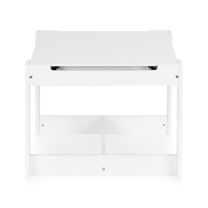 Dubbelzijdige kindertafel met stoeltjes 63x63x51cm wit