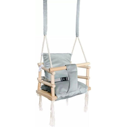 Luxe houten 3 in 1 licht grijze meegroei baby schommel en Kinder schommel – Baby swing – Schommel die meegroeit met je kindje - Schommelstoel - Schommels - handgemaakt