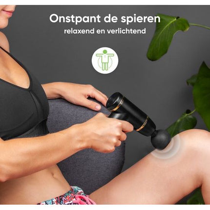 Lafe Massage gun / Massage apparaat met 4 Opzetstukken en 8 standen