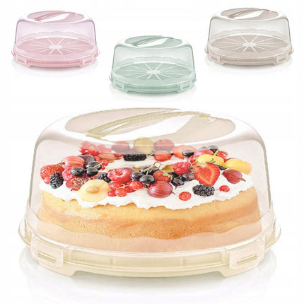 Dunya Lock & Fresh Ronde Taart Bewaardoos - Taartdoos - Taartplateau - Vershouddoos - Gemakkelijk Mee te Nemen - 30 cm binnendiameter