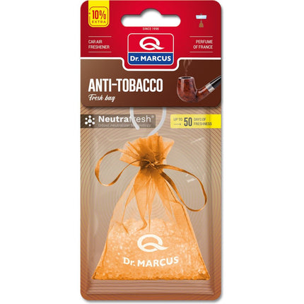Dr. Marcus Anti-Tobacco Fresh bag luchtverfrisser met neutrafresh technologie - Geurhanger - Tot 50 dagen geurverspreiding - 20 Gram