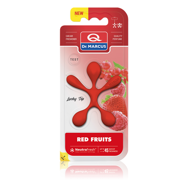 Dr. Marcus Lucky Top Red Fruits Luchtverfrisser - Neutrafresh Technologie - Langdurige Geurverspreiding - Autogeurtje