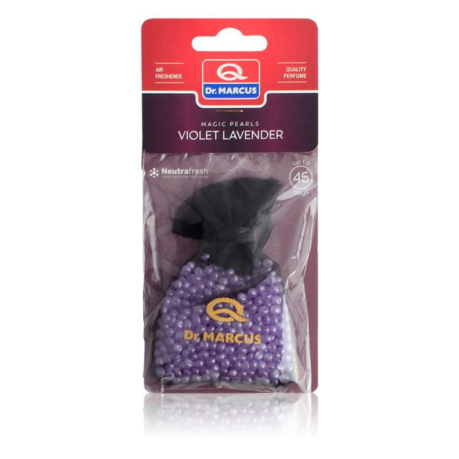 Dr. Marcus Magic Pearls Violet Lavender luchtverfrisser met neutrafresh technologie - Autogeurtje voor in de auto, thuis of kantoor - Tot 45 dagen geurverspreiding 20 gram