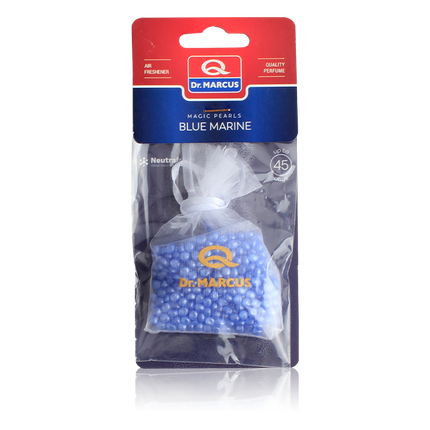 Dr. Marcus Magic Pearls Blue Marine luchtverfrisser met neutrafresh technologie - Autogeurtje voor in de auto, thuis of kantoor - Tot 45 dagen geurverspreiding 20 gram