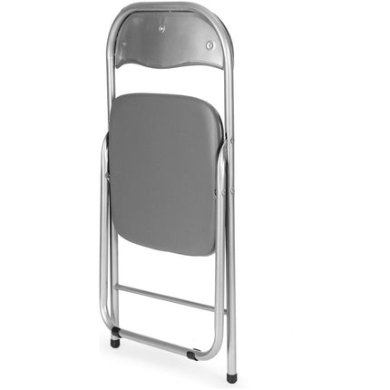 Modern Home set van 4 klapstoelen met een zithoogte van 44.5 cm grijs - gemakkelijk op te bergen