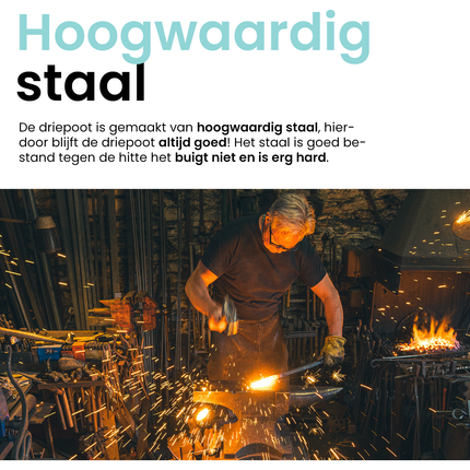 Meyerhoff stalen driepoot ketelstandaard 1.2m voor boven het kampvuur perfect voor Hongaarse ketels