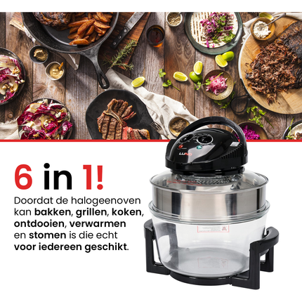 LUND Professional halogeen oven 1400W zwart