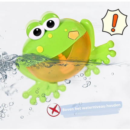 Trendmix Bubble Froggie Bad Speelgoed – Muzikale Kikker met Zeepbellen en 12 Liedjes – Schuimgenerator Bad Speeltje Baby & Peuter – Groen/Geel