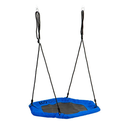 Nestschommel zeshoek buitenspeelgoed 100 cm blauw tot 100kg voor kinderen en volwassenen