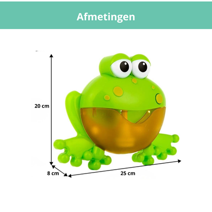 Trendmix Bubble Froggie Bad Speelgoed – Muzikale Kikker met Zeepbellen en 12 Liedjes – Schuimgenerator Bad Speeltje Baby & Peuter – Groen/Geel