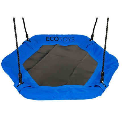 Nestschommel zeshoek buitenspeelgoed 100 cm blauw tot 100kg voor kinderen en volwassenen