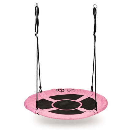 Ecotoys Nestschommel Buitenspeelgoed 100 cm Roze tot 100kg - Kinderschommel Buiten/Binnen