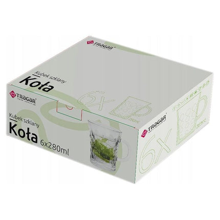 2de kansje Tragar Kota Set van 6 Theeglazen met Oor 280 ml