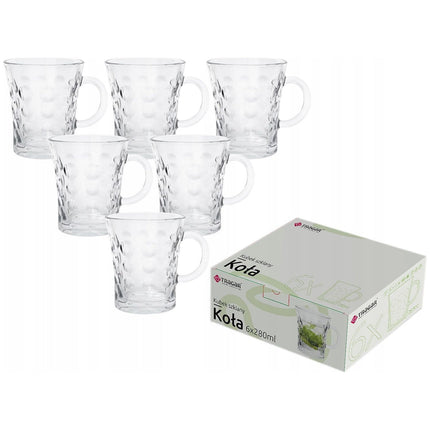2de kansje Tragar Kota Set van 6 Theeglazen met Oor 280 ml